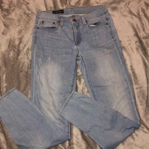 Light-washed J Crew jeans